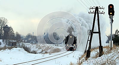 Old retro steam train