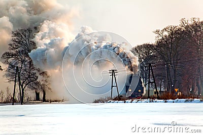 Old retro steam train