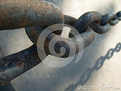 Old rusty chain