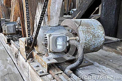 Old rusty electric motor