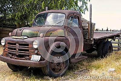 Old Rusty Faded Farm Truck Relic