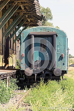 Old rusty train wagon