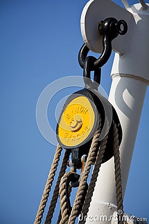 Old ship pulley