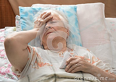 Old sick woman