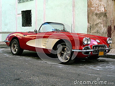 Old sport car in Havana