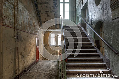 Old staircase in Beelitz