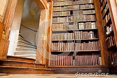 Old staircase and the books in the old Library