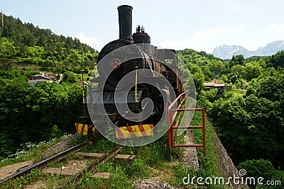 Old steam engine in Bosnia