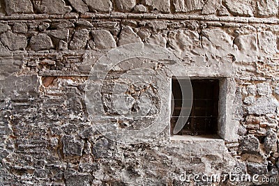 Old stone wall with window backgraund BC