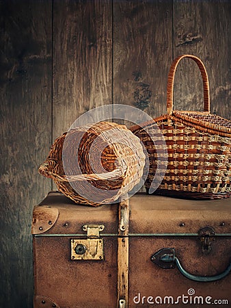 Old things Baskets and Trunk