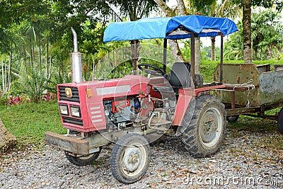 Old Tractor At A Farm