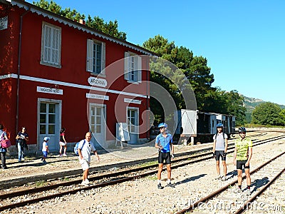 Old train station in Arzana