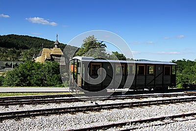 Old train wagon in station