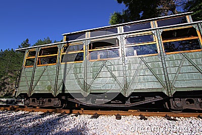 Old train wagon in station