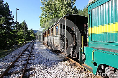 Old train wagon in station