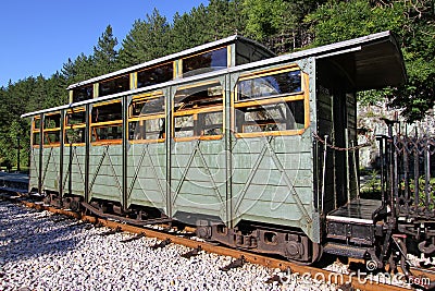 Old train wagon in station
