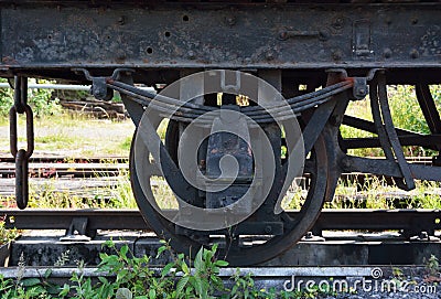 Old train wheel