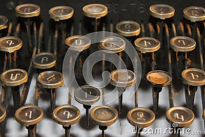 Old typewriter keys