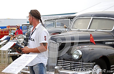 Old vintage cars shown at exhibition
