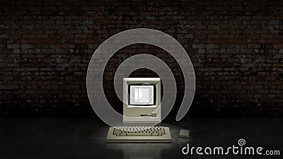 An old vintage obsolete computer.