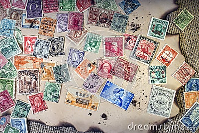 Old Vintage Postage Stamps