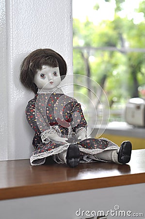 Old Vintage Retro Sad Girl Doll
