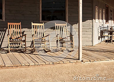 Old Western Town Rocking Chairs