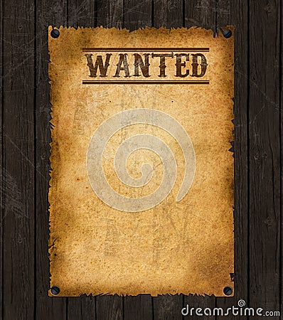 Old Western Wanted Poster