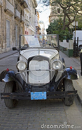 Old white vintage car 2