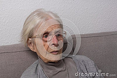 Old woman in a nursing home