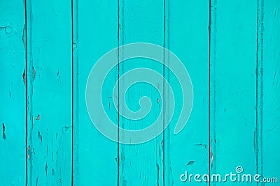 Old wooden background in green or turquoise color.