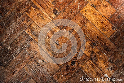 Old Wooden Block Floor