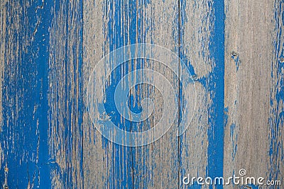 Old wooden shabby chic background with peeled or flaked color in