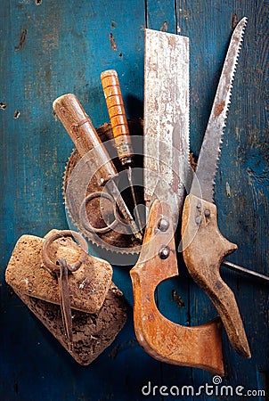 Old Woodworking Tools Stock Photo - Image: 14157330