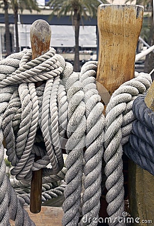 Old yacht ropes