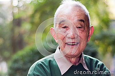 Older man portrait outdoor