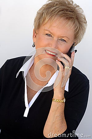 Older woman on cell phone