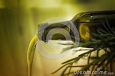 Olive oil pouring