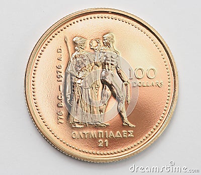 Olympic gold coin