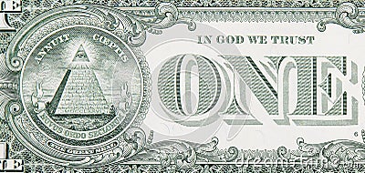 One Dollar Bill Back Close Up