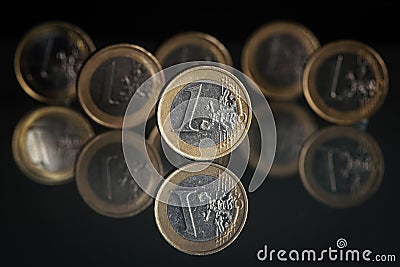 One euro coins