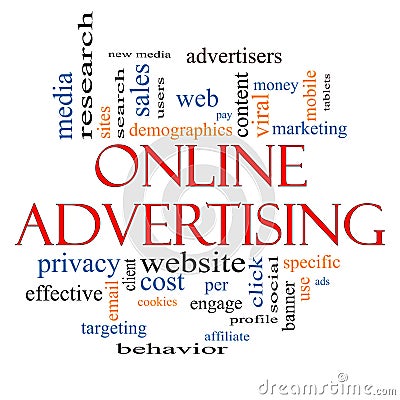 Online Advertising Word Cloud Concept