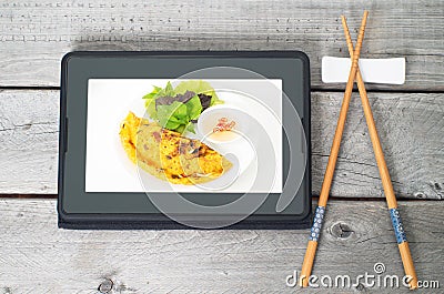 Online asian food ordering concept