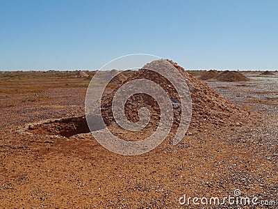 Opal mining in the Australian desert