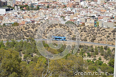 An Open Air tour Bus In Spain