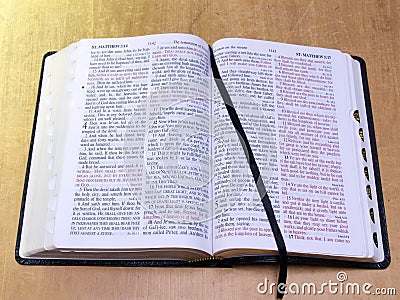 Open Bible with ribbon