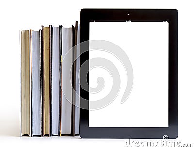 Open Books on tablet pc concept