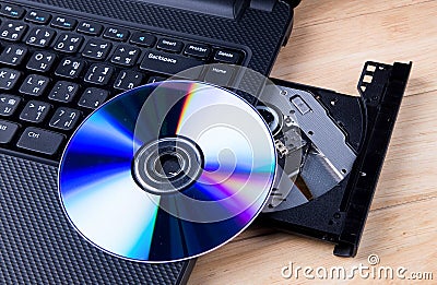 Open DVD drive