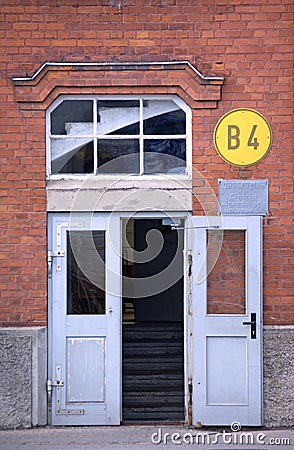 Open factory door