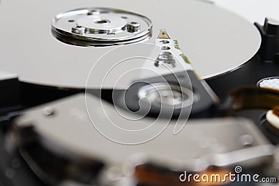 Open hard disk of a computer